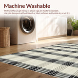 Ultra Soft Area Rug, Non Slip, Stain Resistant, Washable Area Rugs for Living Room, Bedroom, Stylish Modern Abstract Composition(Beige)