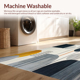 Ultra Soft Area Rug, Non Slip, Stain Resistant, Washable Area Rugs for Living Room, Bedroom, Contemporary Minimalist Area With Dynamic Abstract Geometric Design(Gray)