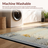 Artistic Hexagon Field Modern Black & Beige Honeycomb(Beige)