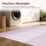 Ultra Soft Area Rug, Non Slip, Stain Resistant, Washable Area Rugs for Living Room, Bedroom, Sleek Solid Mauve Minimalist Aesthetic(Pink)