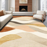Contemporary Low Pile Area Modern Artistic Design for Versatile Spaces(Beige)