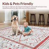 Whimsical Light Grey Trellis Design(Red)
