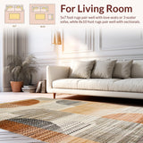 Ultra Soft Area Rug, Non Slip, Stain Resistant, Washable Area Rugs for Living Room, Bedroom, Stylish Neutral Animal Motif(Beige)
