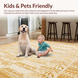 Ultra Soft Area Rug, Non Slip, Stain Resistant, Washable Area Rugs for Living Room, Bedroom, Boho Chic Area Rug Earthy Tone Carpet(Beige)