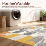Ultra Soft Area Rug, Non Slip, Stain Resistant, Washable Area Rugs for Living Room, Bedroom, Lively Festive Bunny Pattern(Gray)