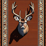 Ultra Soft Area Rug, Non Slip, Stain Resistant, Washable Area Rugs for Living Room, Bedroom, Rustic Western Deer Print Living Room Rug(Brown)