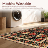 Charming Cottage Floral Tapestry(Black)
