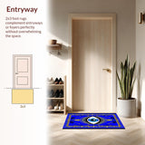 Bold Graphic Welcome Floor(Blue)