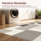 Ultra Soft Area Rug, Non Slip, Stain Resistant, Washable Area Rugs for Living Room, Bedroom, Serene Creamy Shag Layered Feel(Beige)