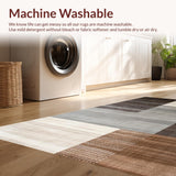 Ultra Soft Area Rug, Non Slip, Stain Resistant, Washable Area Rugs for Living Room, Bedroom, Elegant Earthy Abstract Composition(Gray)