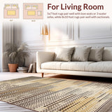 Ultra Soft Area Rug, Non Slip, Stain Resistant, Washable Area Rugs for Living Room, Bedroom, Vibrant Modern Wildlife Aesthetic(Beige)
