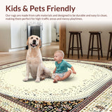 Artistic Round Showcasing a Detailed Border and Dot Cluster Center(Beige)