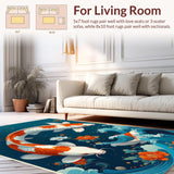 Transitional Contemporary Fish Art(Blue)