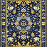 Ultra Soft Area Rug, Non Slip, Stain Resistant, Washable Area Rugs for Living Room, Bedroom, Vintage Area(Blue)