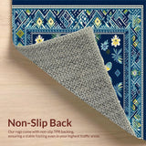 Navy Blue Coastal Symmetry Design(Blue)