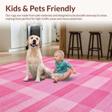 Delicate Abstract Square Design(Pink)