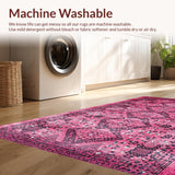 Ultra Soft Area Rug, Non Slip, Stain Resistant, Washable Area Rugs for Living Room, Bedroom, Feminine Soft Animal Motif(Pink)