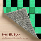Artistic Distorted Checkerboard Visual Appeal(Green)