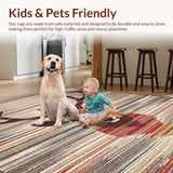 Ultra Soft Area Rug, Non Slip, Stain Resistant, Washable Area Rugs for Living Room, Bedroom, Transitional Natural Element Design(Brown)