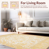 Ultra Soft Area Rug, Non Slip, Stain Resistant, Washable Area Rugs for Living Room, Bedroom, Beige Chenille Area Absorbent(Beige)