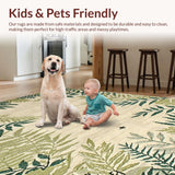Ultra Soft Area Rug, Non Slip, Stain Resistant, Washable Area Rugs for Living Room, Bedroom, Contemporary Insect Motif Aesthetic(Beige)