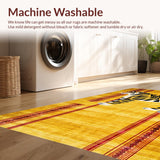 Ultra Soft Area Rug, Non Slip, Stain Resistant, Washable Area Rugs for Living Room, Bedroom, Luxurious Bold Tiger Aesthetic(Yellow)
