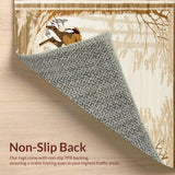 Ultra Soft Area Rug, Non Slip, Stain Resistant, Washable Area Rugs for Living Room, Bedroom, Chic Naturalist Sika Print(Beige)