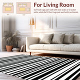 Chic Black and White Patterned Mat(Black)
