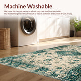 Ultra Soft Area Rug, Non Slip, Stain Resistant, Washable Area Rugs for Living Room, Bedroom, Elegant Geometric Pattern Fusion(Beige)