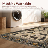 Ultra Soft Area Rug, Non Slip, Stain Resistant, Washable Area Rugs for Living Room, Bedroom, Cozy Cabin Themed Decor(Brown)