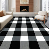 Sophisticated Neutral Plaid Arrangement(Black)