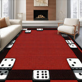 Ultra Soft Area Rug, Non Slip, Stain Resistant, Washable Area Rugs for Living Room, Bedroom, Trendy Y2K Inspired Graphic Style(Red)