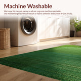 Ultra Soft Area Rug, Non Slip, Stain Resistant, Washable Area Rugs for Living Room, Bedroom, Stylish Vibrant Garden Backdrop(Green)