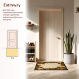 Ultra Soft Area Rug, Non Slip, Stain Resistant, Washable Area Rugs for Living Room, Bedroom, Cozy Lodge-Inspired Decor Piece(Beige)