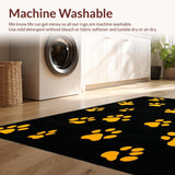 Ultra Soft Area Rug, Non Slip, Stain Resistant, Washable Area Rugs for Living Room, Bedroom, Luxurious Cozy Shaggy Black Design(Black)
