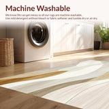 Ultra Soft Area Rug, Non Slip, Stain Resistant, Washable Area Rugs for Living Room, Bedroom, Trendy Area Reflection Collection Artistic Abstract(Beige)