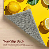 Ultra Soft Area Rug, Non Slip, Stain Resistant, Washable Area Rugs for Living Room, Bedroom, Playful Citrus Color Splash(Yellow)