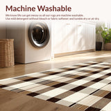 Ultra Soft Area Rug, Non Slip, Stain Resistant, Washable Area Rugs for Living Room, Bedroom, Fringed Neutral Entryway Durable Area Rug(Beige)