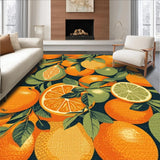 Ultra Soft Area Rug, Non Slip, Stain Resistant, Washable Area Rugs for Living Room, Bedroom, Vibrant Organic Patterned Mat(Orange)