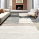 Ultra Soft Area Rug, Non Slip, Stain Resistant, Washable Area Rugs for Living Room, Bedroom, Sleek Geometric Soft Gray Palette(Gray)