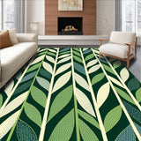 Contemporary Abstract Leaf Motif(Green)