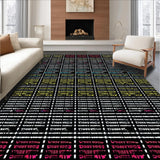 Ultra Soft Area Rug, Non Slip, Stain Resistant, Washable Area Rugs for Living Room, Bedroom, Stylish Black and White Humor(Purple)