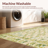 Ultra Soft Area Rug, Non Slip, Stain Resistant, Washable Area Rugs for Living Room, Bedroom, Beige Geometric Kitchen(Green)