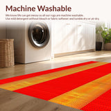 Ultra Soft Area Rug, Non Slip, Stain Resistant, Washable Area Rugs for Living Room, Bedroom, Rustic Warm Earth Palette(Red)
