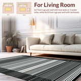 Sophisticated Neutral Toned Stripes(Black)