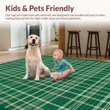 Coastal Vibe Green Plaid Motif(Green)