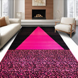 Ultra Soft Area Rug, Non Slip, Stain Resistant, Washable Area Rugs for Living Room, Bedroom, Contemporary Soft Abstract Motif(Black)