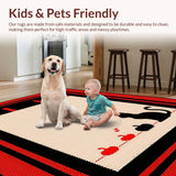 Ultra Soft Area Rug, Non Slip, Stain Resistant, Washable Area Rugs for Living Room, Bedroom, Whimsical Plush Animal Décor(Beige)