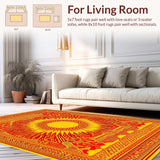 Lively Retro Circular Motif(Red)