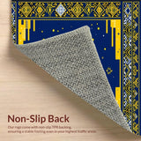 Colorful Distressed Geometric Motif(Blue)